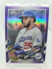 2021 Topps Update Chrome Keibert Ruiz RC Rookie Debut Purple Refractor + Base