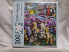 Garden Gathering 300 Pcs Large Piece Jigsaw Puzzle Bits  Pieces Birds Fl STU 