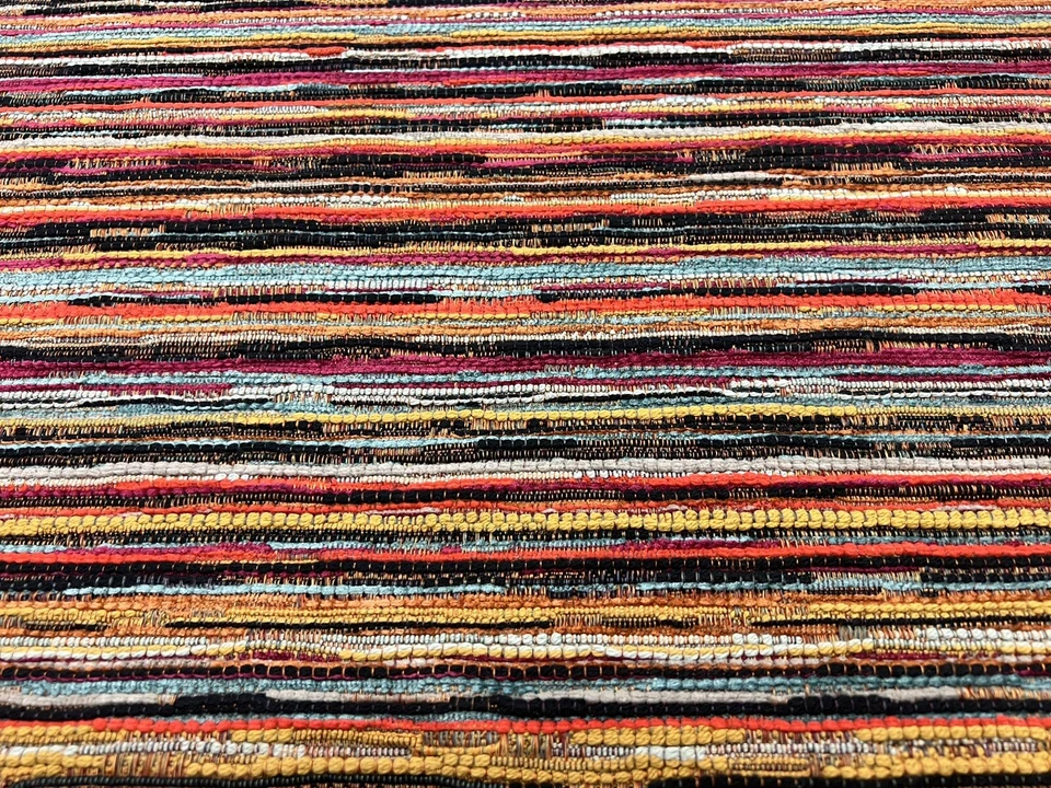 Tela de tapicería a rayas tejida texturizada Kravet - bordes / piñata 7 yardas 32801-417 Foto 4 de 4