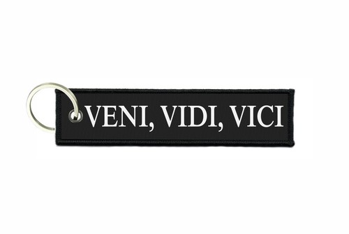 Keychain key ring Biker tag caesar morale veni vidi vici