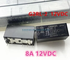 10pcs NEW Power Relay 8A 250VAC 8 Pins G2RL-2 G2RL-2-12VDC G2RL-2-DC12