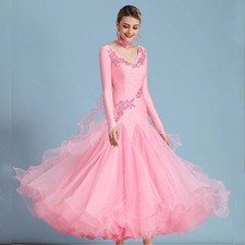 2022 women Long Sleeve Flamenco Dress Women's Stage Waltz Ball Gown