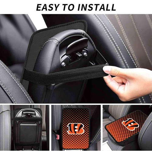 New Cincinnati Bengals Car Armrest Cushion Auto Handrail Box Cover ,fans Gift - Picture 7 of 16