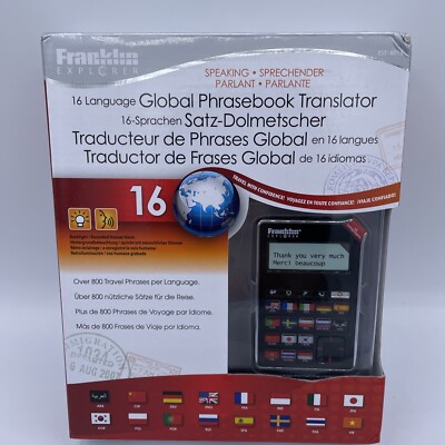 New Franklin Explorer 16 Language Phrasebook Translator Electronic 2009 EST-4016