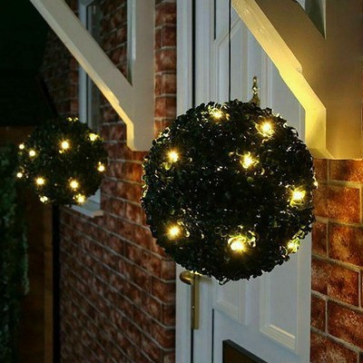 Colorful LED Solar Powered Topiary Ball Light Hanging Garden Fast Outdoor U8P0 | eBay