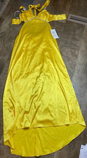 Nightway Dress Womens Size 6 Sunburst Yellow Beaded Long Ball Gown $160 Retail