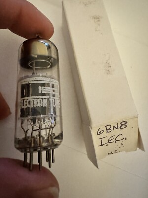 IEC MULLARD 6BN8  TUBE NOS Audio Vacuum Tube Gray Silver Smooth Plates O Getter