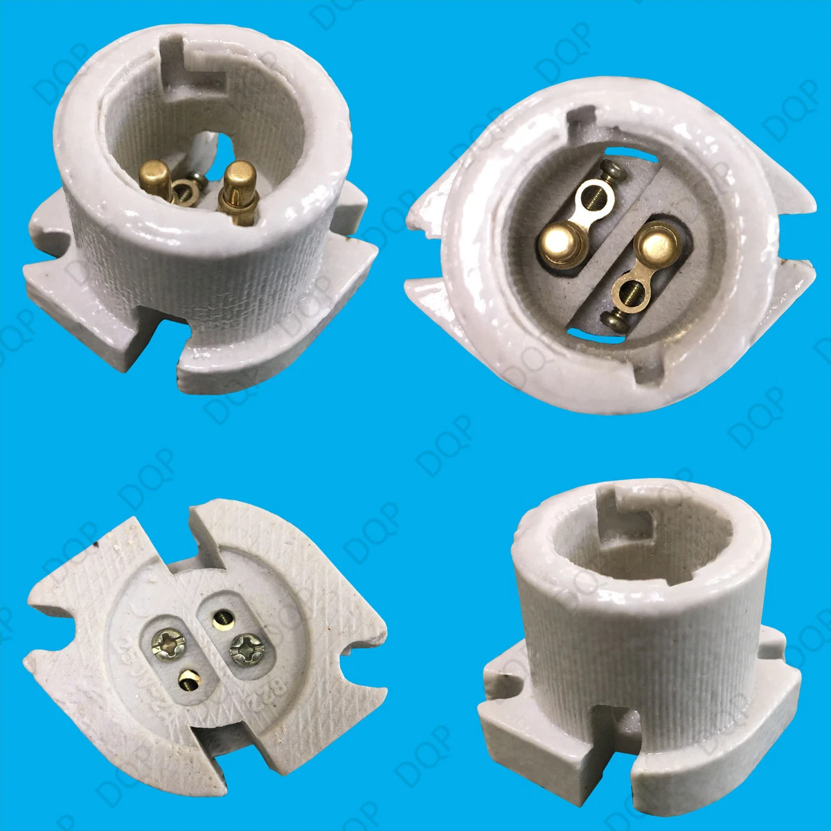1x Bayonet B22 Ceramic Lamp Light Bulb Holder Fitting BC Socket With Side Fixing