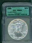 1986 American Silver Eagle ASE S$1 ICG MS69 First Year of Issue BEAUTIFUL !!