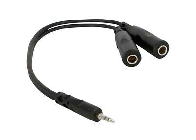 Rockville RC135TRS 3.5mm Male to Dual 1/4'' TRS Female Headphone Splitter Cable