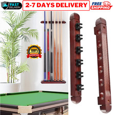Billiards Pool Stick Holder Wall Mount Rack 6 Sticks Storage Pool Cue Organizer