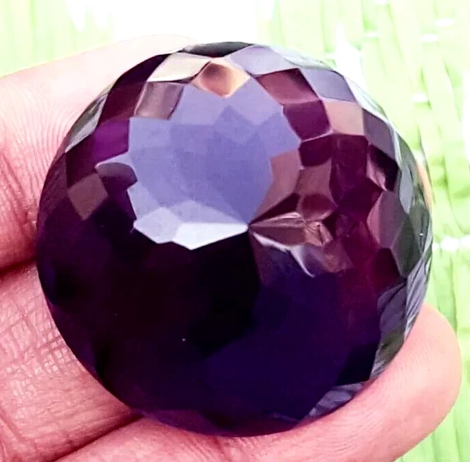 Большой фиолетовый аметист круглой огранки россыпью AAA+ 75,30 карата @подарок на день рождения - Изображение 4 из 4