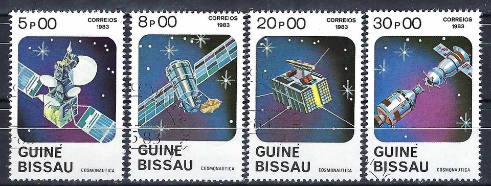 Guinea-Bissau 1983 7v. Satélites CTO NH cohetes espacio Foto 3 de 3
