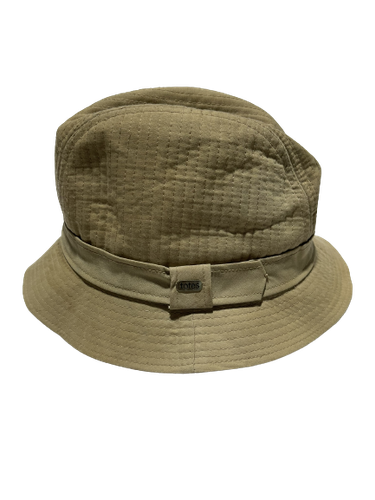 Brown Round Bucket Boat Rain Hat Size 