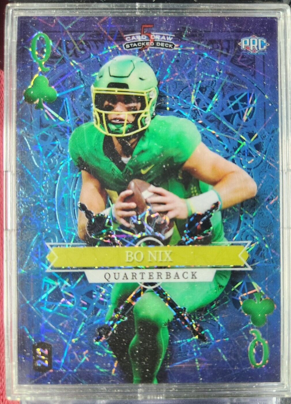 Bo Nix 2023 Wild Card #AG-BN 5 Card Draw Purple Scope PRC /4