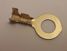 NON INSULATED 6mm M6 (6.3mm) BRASS RING EARTH CONNECTOR x 10