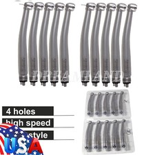 10 PCS Dental High Speed Handpiece Push Button Turbine 4 Hole NSK Pana Max Style