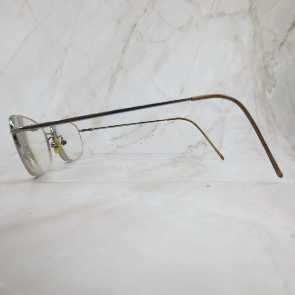 Marco de gafas GIorgio Armani GA12 para mujer de metal plateado medio borde rectangular 140 Foto 3 de 4