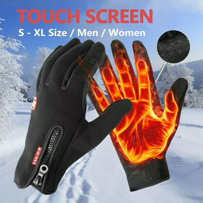 Guantes Hombres Mujeres Antideslizantes Para Trabajo El Frio De Invierno  Negro