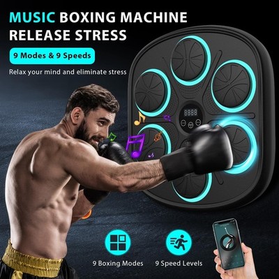 Music Boxing Machine for Adults and Kids, Training Machine with LED Electron