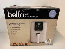 Bella Pro Series 4-qt Slim 5in1 Air Fryer Touchscreen Oatmeal Matte, Model 90211