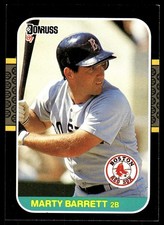 Marty Barrett 1987 Donruss #523 Red Sox MLB READ FREE SHIPPING AutographDen