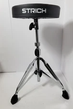 STRICH SDB-20 Round Drum Throne – Double-Braced Adjustable Drum Seat Stool