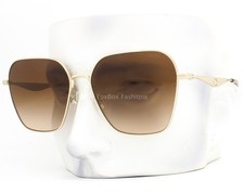 Coach Sunglasses HC 7168 900574 Shiny Light Gold Metal Brown Gradient with Case