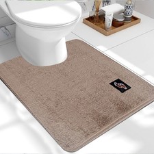 Non Slip Pedestal Bath Mat Bathroom Rug Water Absorbent Toilet Pedestal Mats