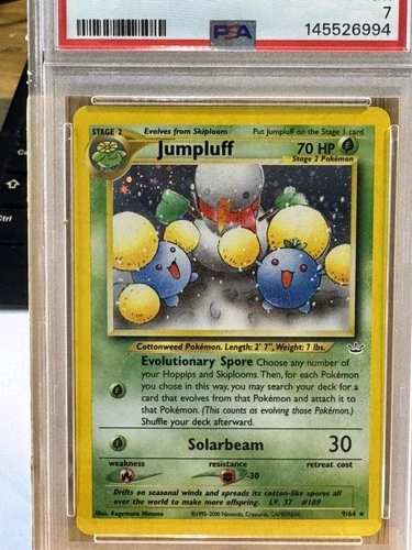 2001 NEO REVELATION JUMPLUFF - HOLO #9 PSA7 NM