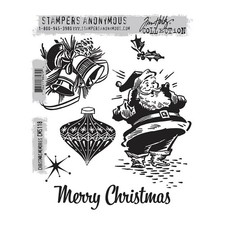 Stampers Anonymous Tim Holtz Cling Stamps Christmas Memories