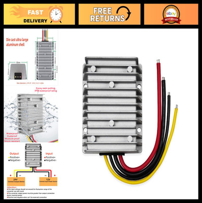 12V to 24V DC-DC Boost Converter 20A 480W Waterproof Power Supply Module