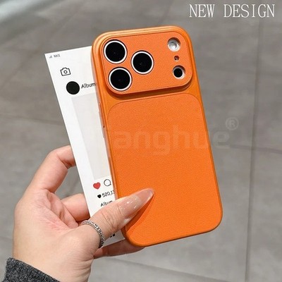 Matte Leder Textur iPhone Hülle 13 14 15 16 17 Pro Max Stoßfest Cover UK