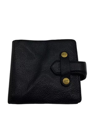 IL BISONTE Bi-fold Wallet, Leather, Black, Plain, Men's, 54242309641