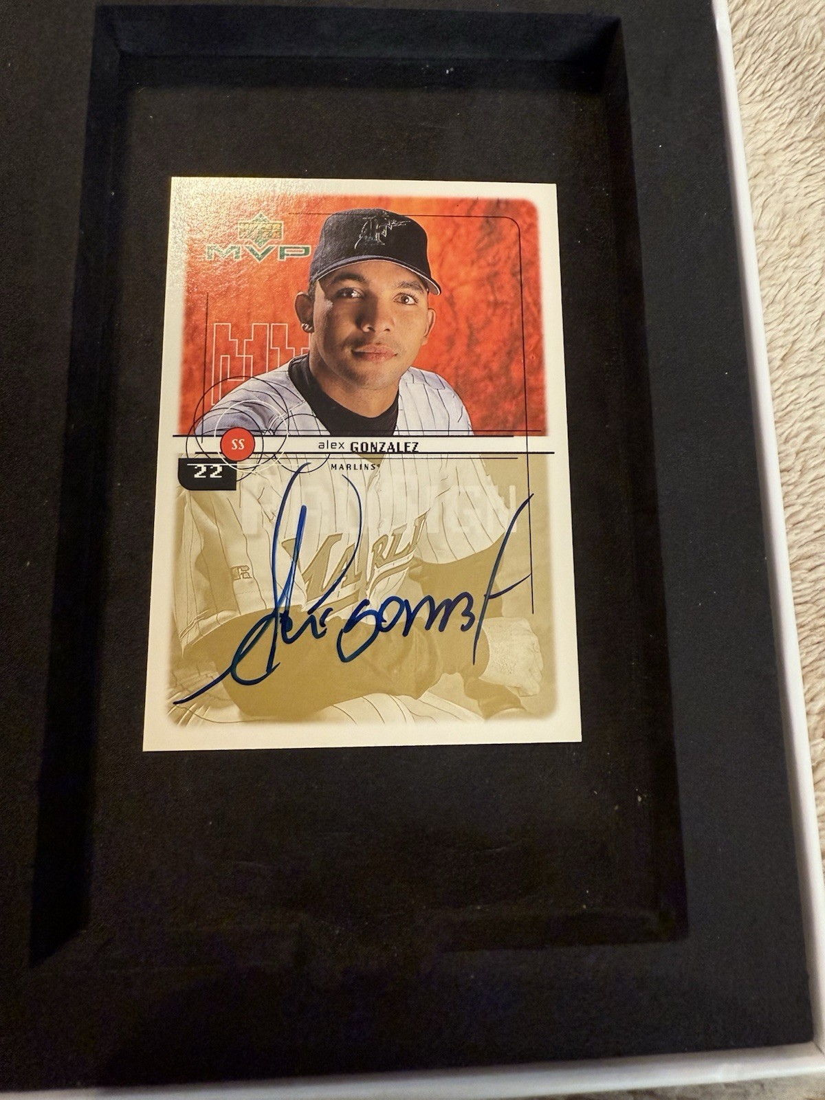 2001 Upper Deck MVP ProSign Alex Gonzalez Autograph #AG Marlins Auto SS