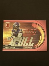 2025 Donruss Elite Jordan Addison #7 Full Throttle Insert Pink Parallel Vikings