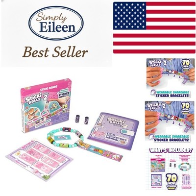 Sticki Rolls Sticki Bands with 70 Stickers & 2 Rare Mystery Rolls - Teal Edition