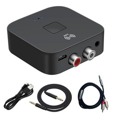 Bluetooth 5.0 Receiver Adapter, NFC, 3.5mm AUX/RCA Output to Speaker, Ampli...