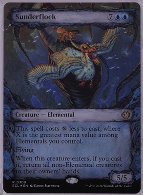 Sunderflock MTG Foil Elemental Bounce Board Wipe Flying