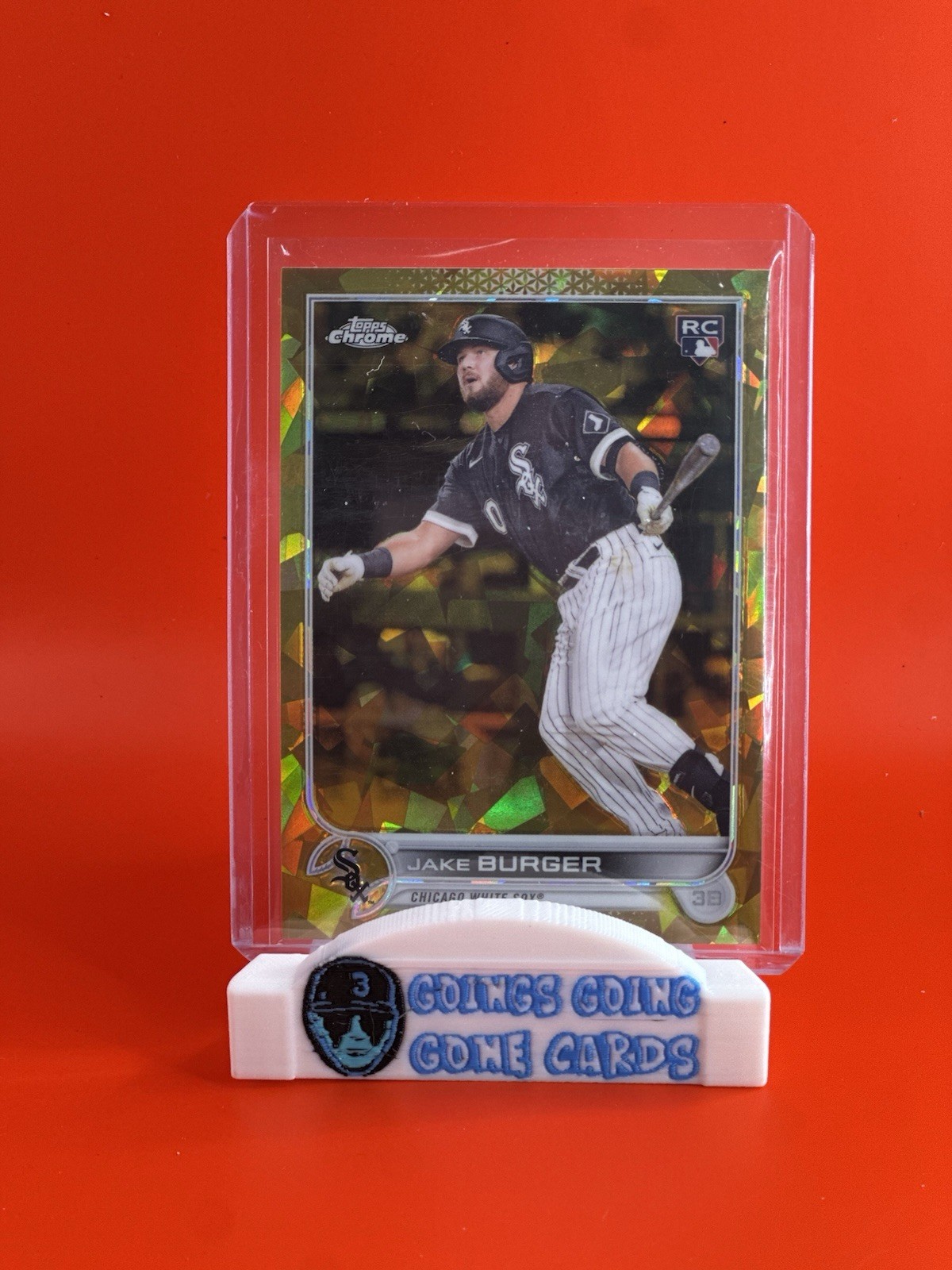 2022 Topps Chrome Sapphire Rookie Jake Burger #186 White Sox  Gold /50