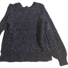 Loft NWT Navy Pullover Sweater Bucle Knit Size S Preppy Business