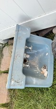 Rare Vintage Sink, Sky Blue Porcelain Sink With Faucet