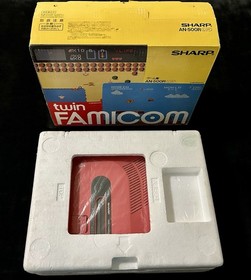 SHARP TWIN FAMICOM NES CONSOLE COMPLETE AN-500R SUCH AN AMAZING RARE COOL SYSTEM