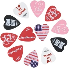 ChromaCast CC-HS-LT Heart Shaped Picks, Light, 12-Pack