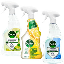 3er-Set DETTOL Oberflächenspray Original 500 ml – 3 verschiedene Düfte