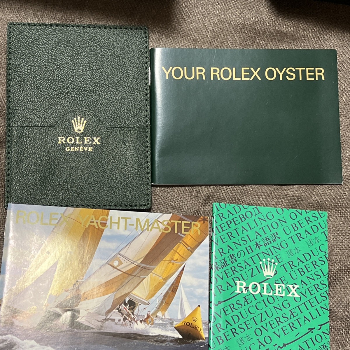 Rolex Oyster Watch 64.00.02 Green Leather Case / box W/ Manual