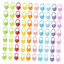 100 Pcs Crochet Stitch Markers Plastic Knitting Stitch Markers Heart Locking