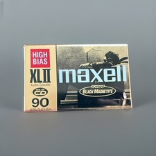 Maxell High Bias XLII 90 Minute Audio Cassette Tape Sealed Black Magnetite