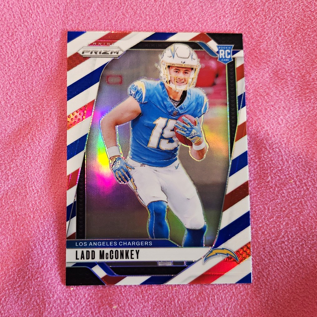 Ladd McConkey Panini Prizm #365 Red/White/Blue