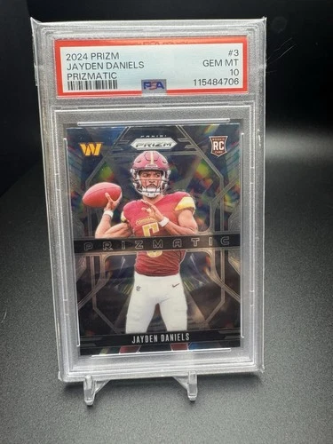 2024 Prizm Jayden Daniels Prizmatic RC Rookie #3 Commanders PSA 10